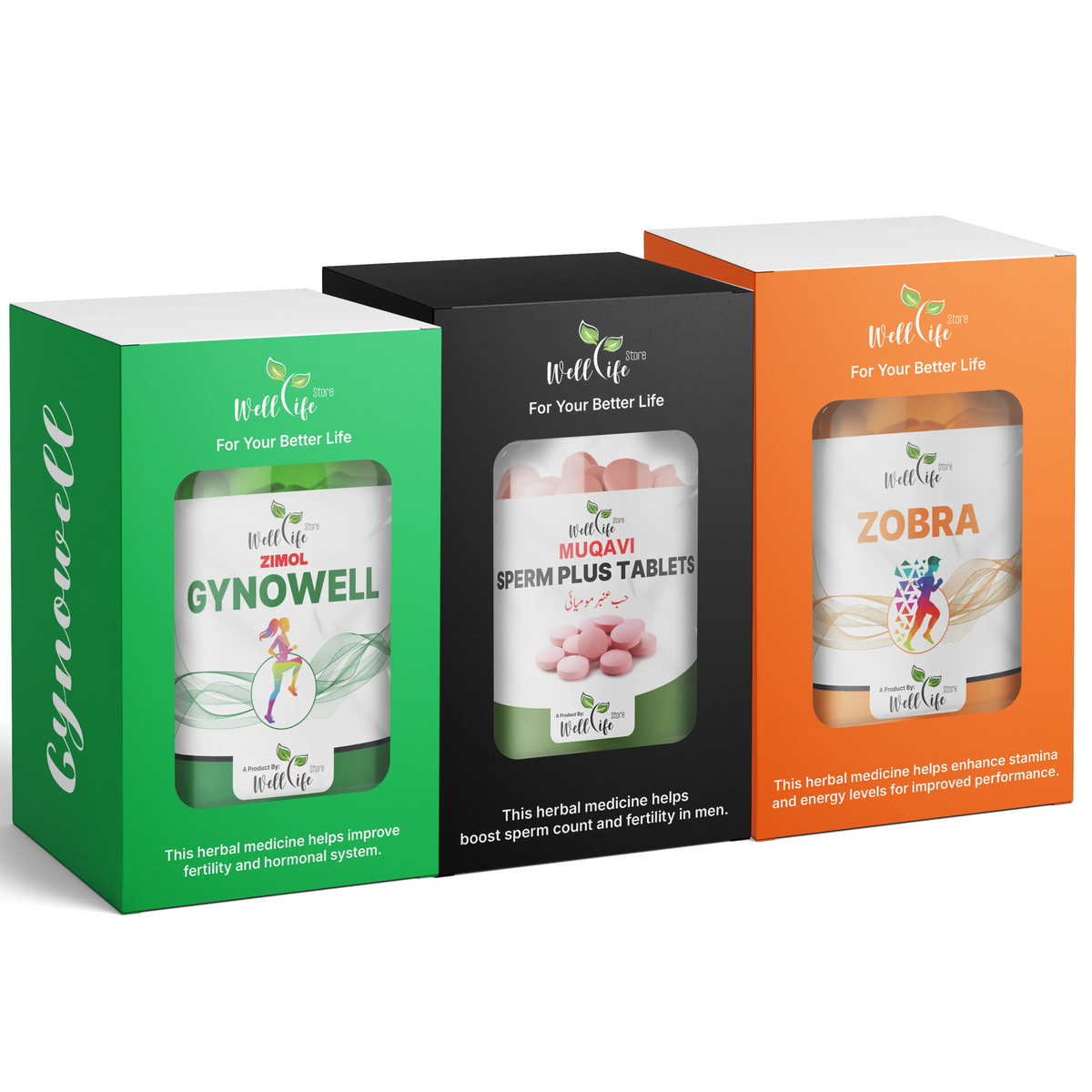 Sperm Plus+Gynowell+Zobra | Complete Wellness for Men & Women
